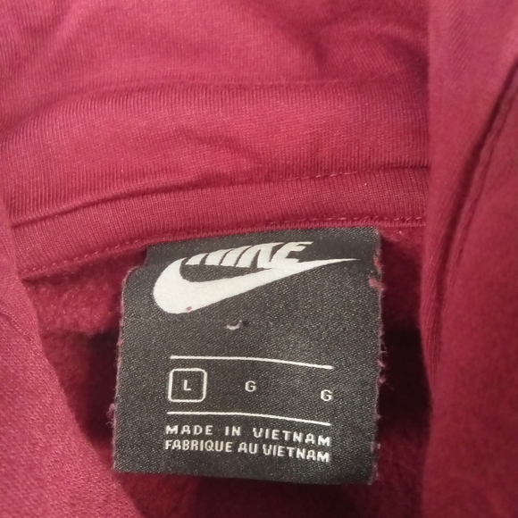 Nike Men's Burgundy Pullover Hoodie Size Large - Picture 3 of 13